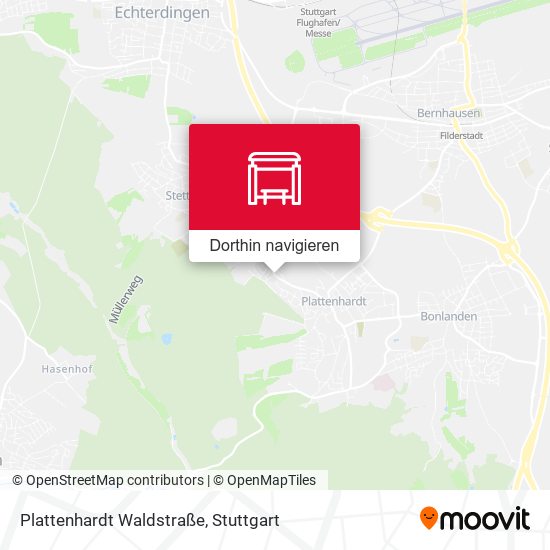Plattenhardt Waldstraße Karte