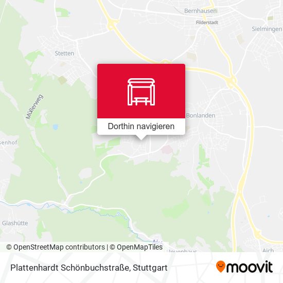 Plattenhardt Schönbuchstraße Karte