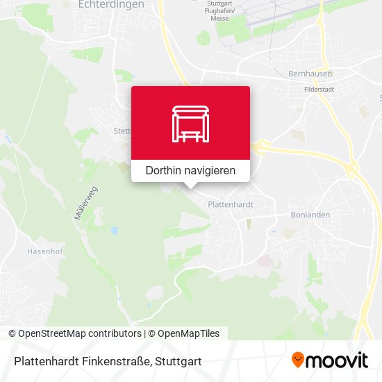 Plattenhardt Finkenstraße Karte