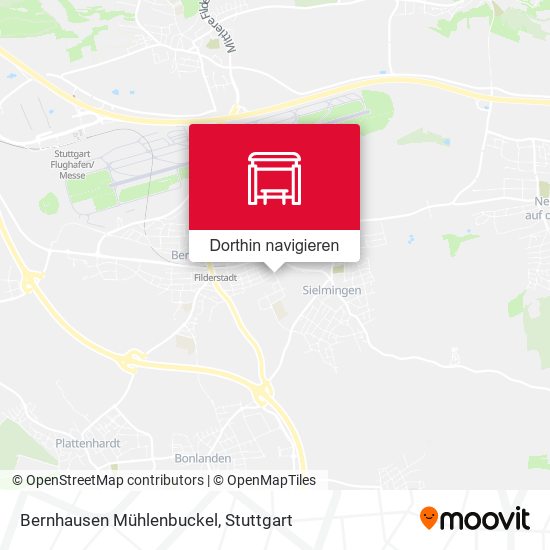Bernhausen Mühlenbuckel Karte