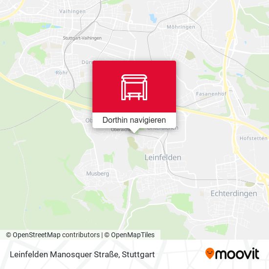 Leinfelden Manosquer Straße Karte