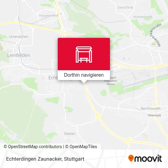Echterdingen Zaunacker Karte