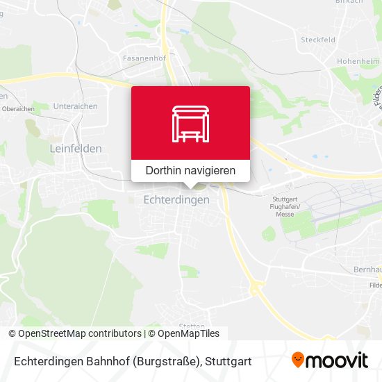 Echterdingen Bahnhof (Burgstraße) Karte