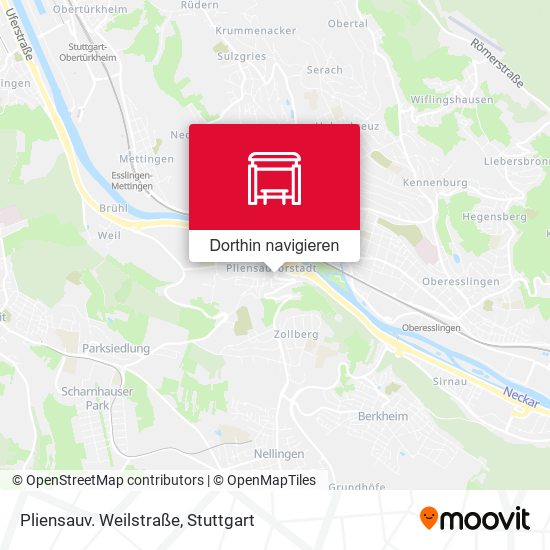 Pliensauv. Weilstraße Karte