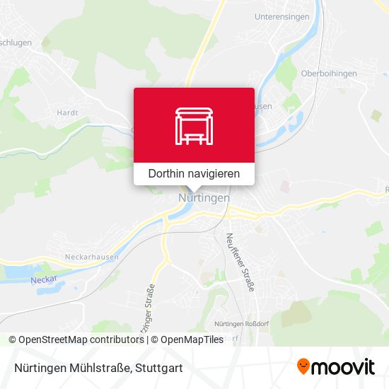 Nürtingen Mühlstraße Karte