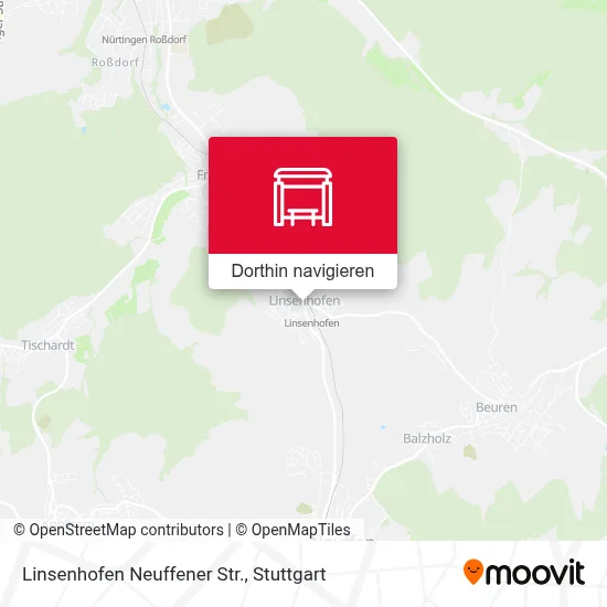 Linsenhofen Neuffener Str. Karte