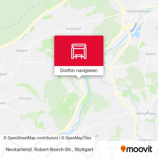 Neckartenzl. Robert-Bosch-Str. Karte
