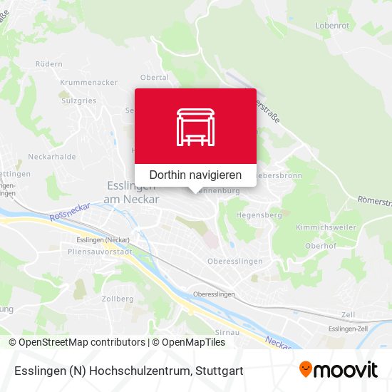 Esslingen (N) Hochschulzentrum Karte