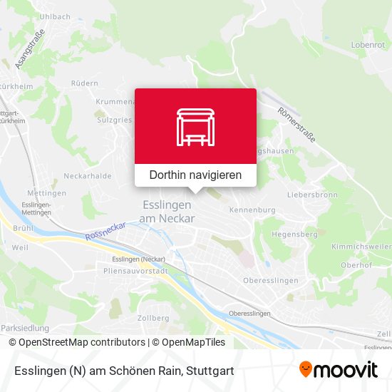 Esslingen (N) am Schönen Rain Karte