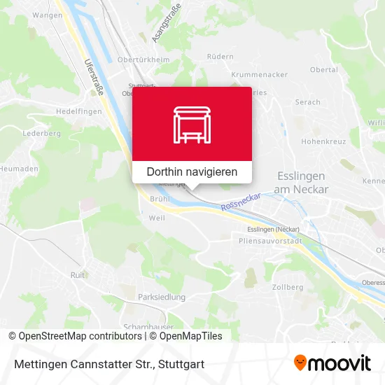 Mettingen Cannstatter Str. Karte