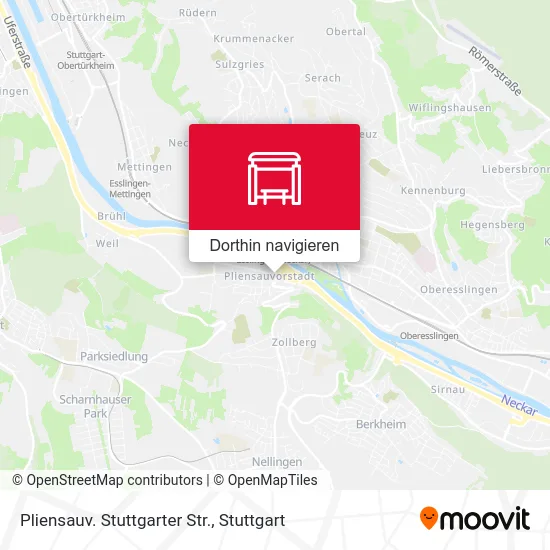 Pliensauv. Stuttgarter Str. Karte