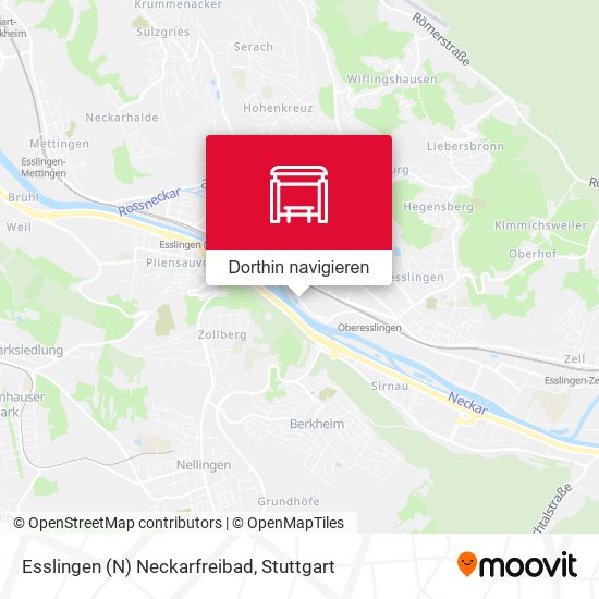 Esslingen (N) Neckarfreibad Karte