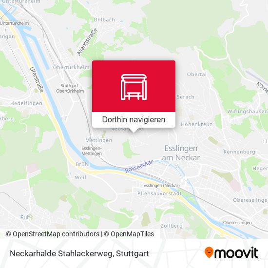 Neckarhalde Stahlackerweg Karte