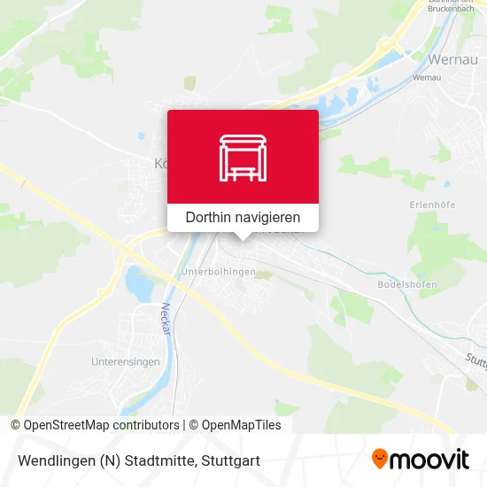 Wendlingen (N) Stadtmitte Karte