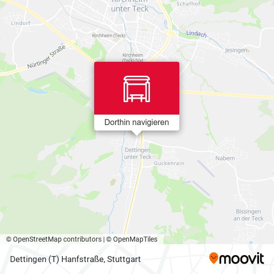 Dettingen (T) Hanfstraße Karte