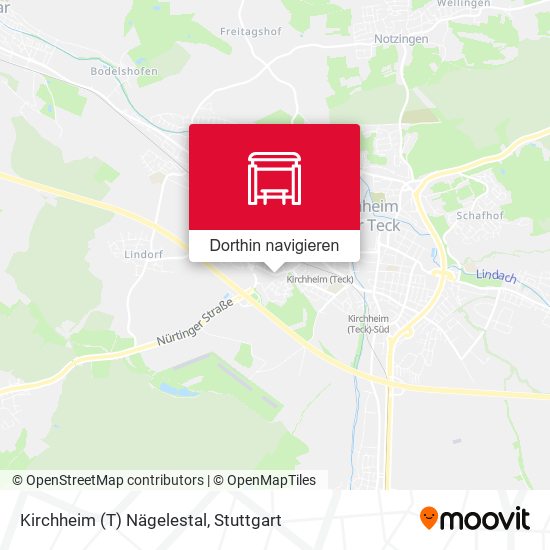 Kirchheim (T) Nägelestal Karte