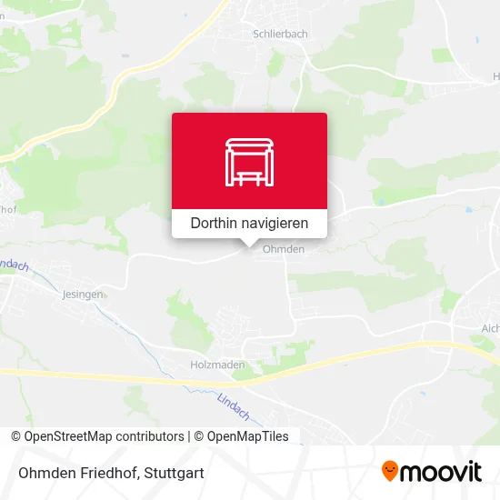 Ohmden Friedhof Karte