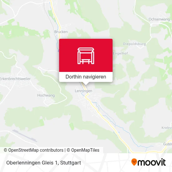 Oberlenningen Gleis 1 Karte