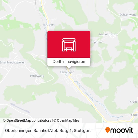 Oberlenningen Bahnhof / Zob Bstg 1 Karte