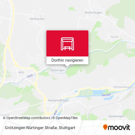 Grötzingen Nürtinger Straße Karte