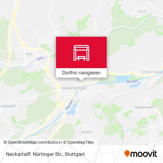 Neckartailf. Nürtinger Str. Karte