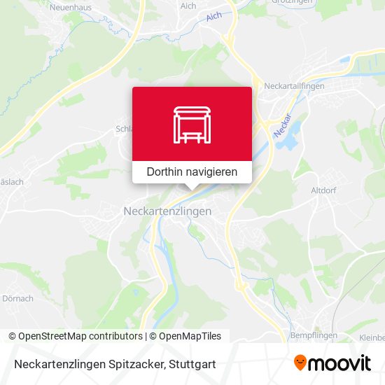 Neckartenzlingen Spitzacker Karte
