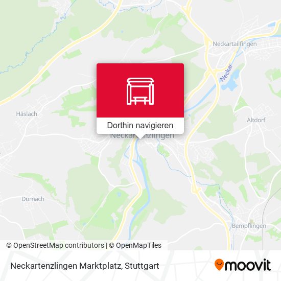 Neckartenzlingen Marktplatz Karte