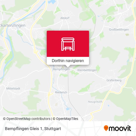 Bempflingen Gleis 1 Karte