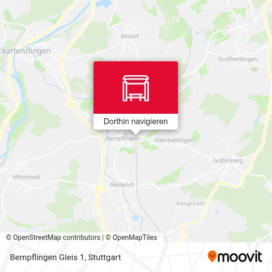 Bempflingen Gleis 1 Karte
