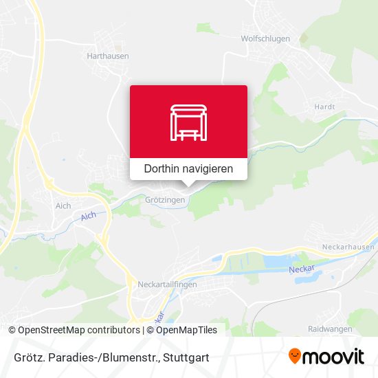 Grötz. Paradies-/Blumenstr. Karte