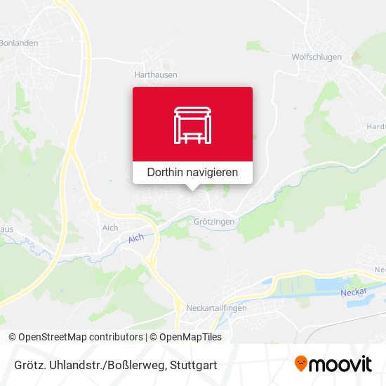 Grötz. Uhlandstr./Boßlerweg Karte