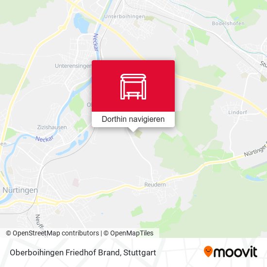 Oberboihingen Friedhof Brand Karte