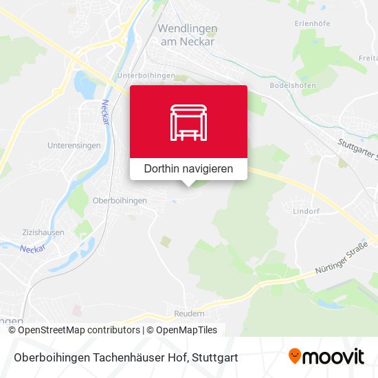 Oberboihingen Tachenhäuser Hof Karte