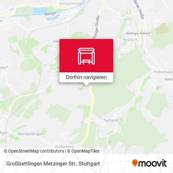 Großbettlingen Metzinger Str. Karte