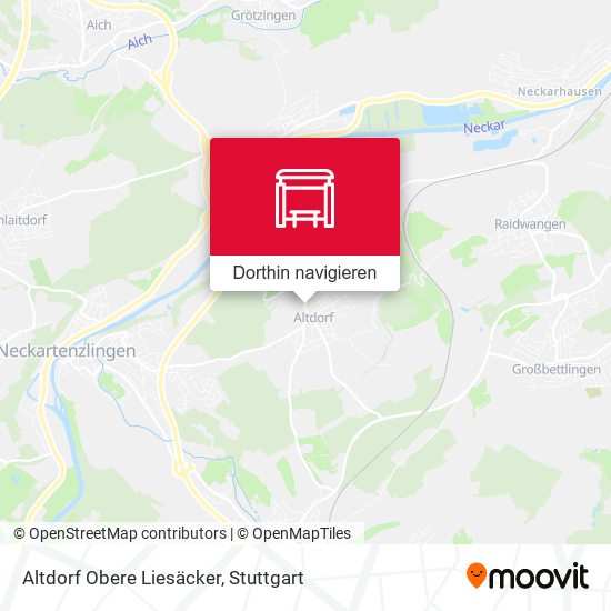 Altdorf Obere Liesäcker Karte