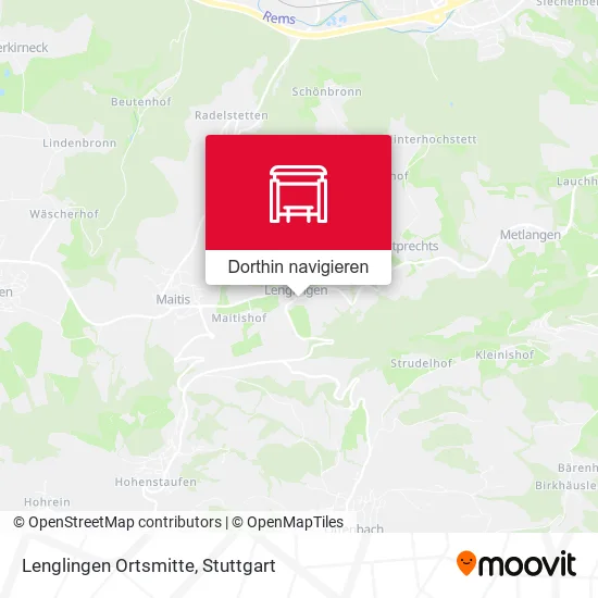 Lenglingen Ortsmitte Karte