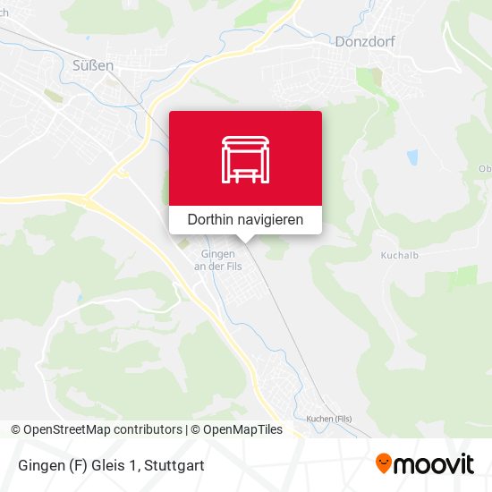 Gingen (F) Gleis 1 Karte