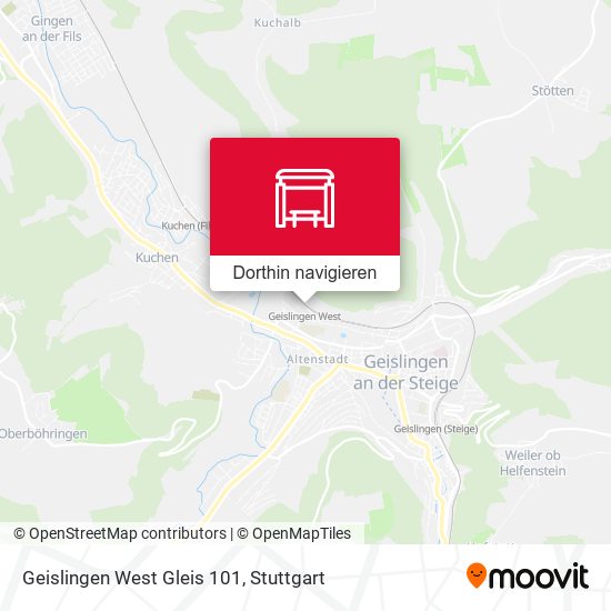 Geislingen West Gleis 101 Karte