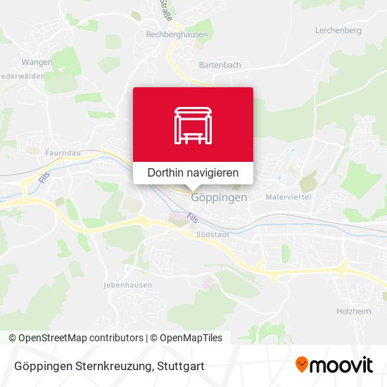 Göppingen Sternkreuzung Karte