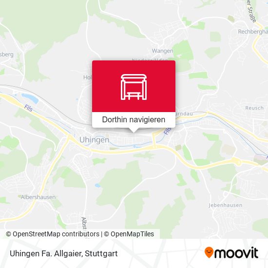 Uhingen Fa. Allgaier Karte