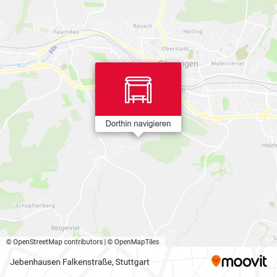 Jebenhausen Falkenstraße Karte