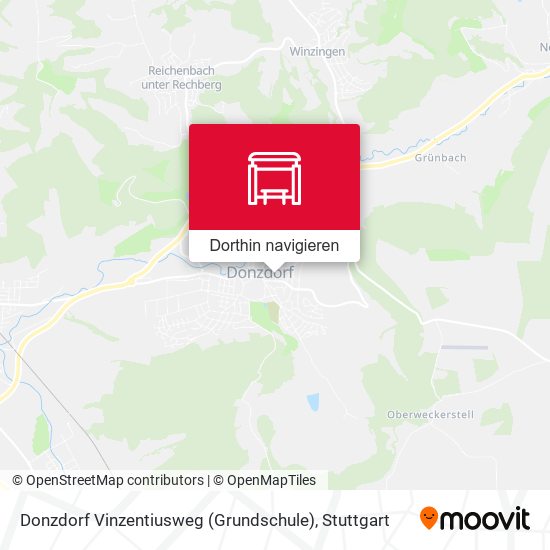 Donzdorf Vinzentiusweg (Grundschule) Karte