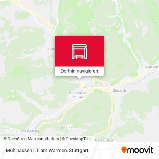 Mühlhausen I.T. am Warmen Karte