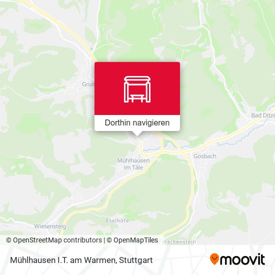 Mühlhausen I.T. am Warmen Karte