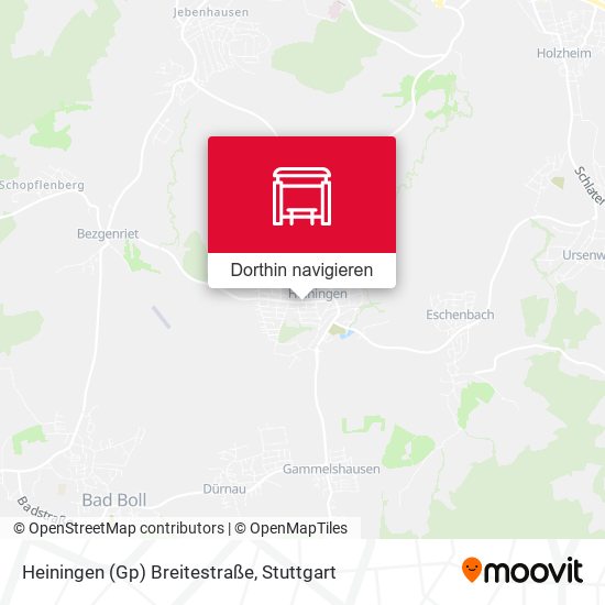 Heiningen (Gp) Breitestraße Karte