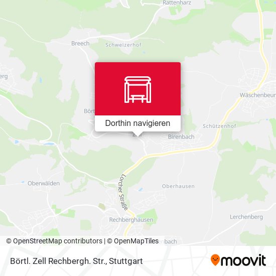 Börtl. Zell Rechbergh. Str. Karte