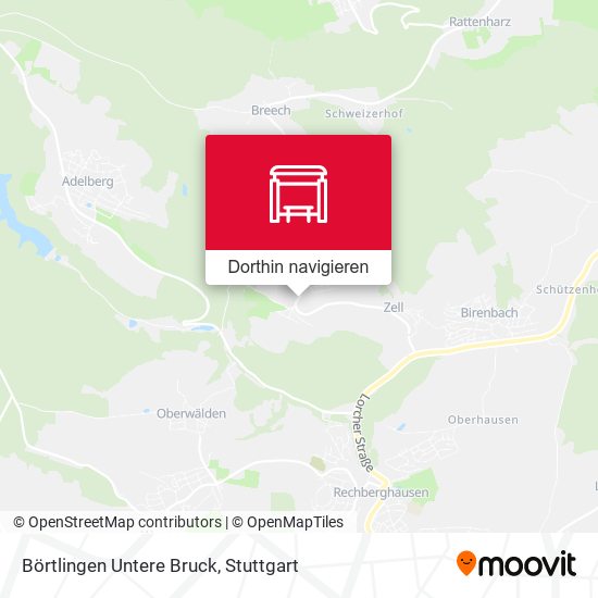 Börtlingen Untere Bruck Karte