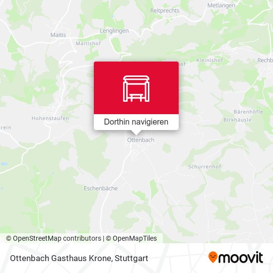 Ottenbach Gasthaus Krone Karte
