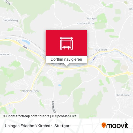 Uhingen Friedhof/Kirchstr. Karte