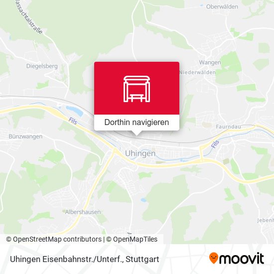 Uhingen Eisenbahnstr./Unterf. Karte